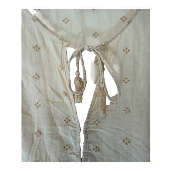 American Eagle Blouse Yellow Eyelet Long Sleeve Dainty Girly Soft Girl Large - Picture 6 of 12